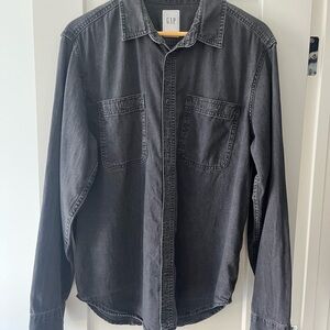 GAP Charcoal Button-Up Shirt